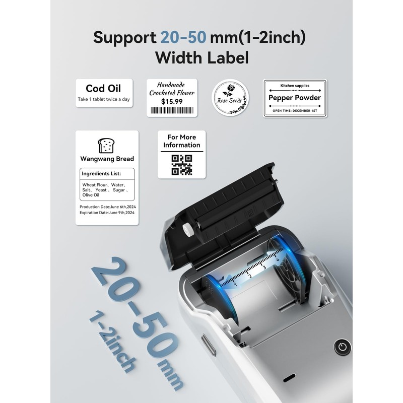 NIIMBOT B1 Bluetooth Label Maker Machine, Portable Label Printer, Large