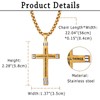 Cupimatch Men's Stainless Steel Cross Pendant Celtic Knot Cross Key