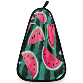 visesunny Watermelon Kitchen Dish Towel with Hanging Loop Absorbent Hand Towel for Bathroom Cleaning and Drying Washcloth