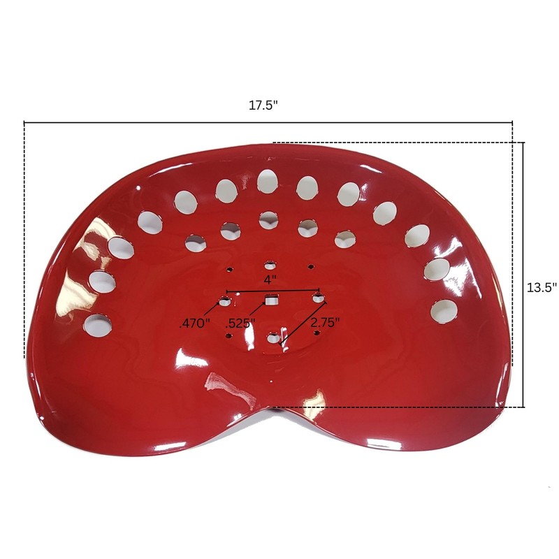 4th Gen Metal Tractor Seat (Red)