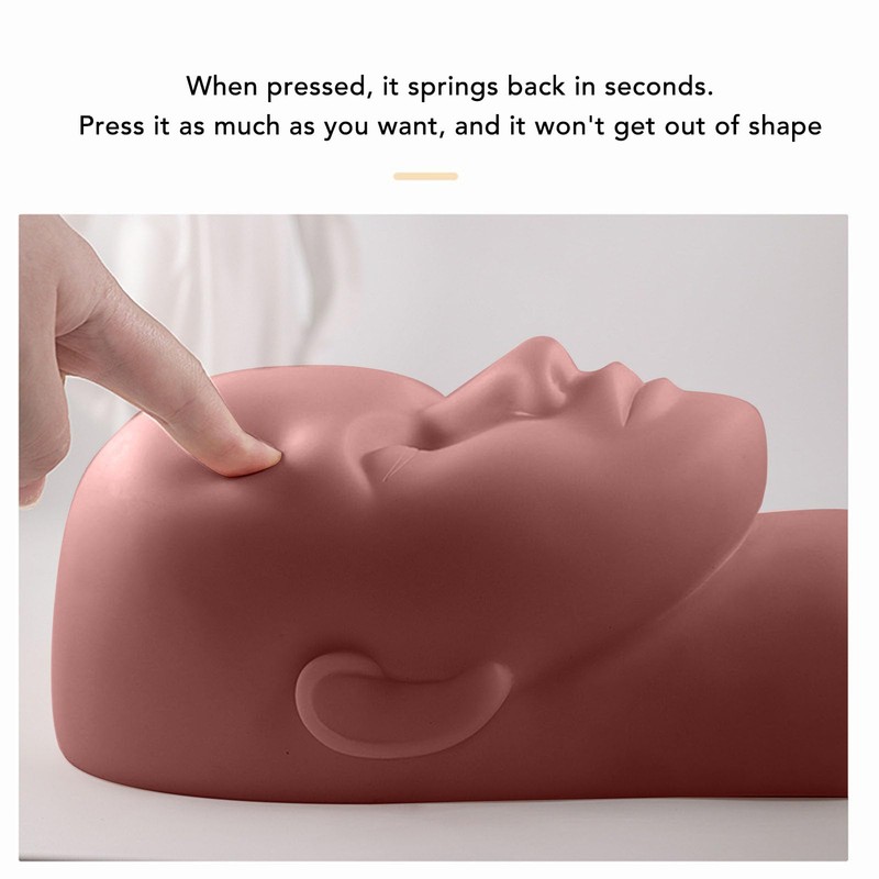 Eyelash Practice Training Head, Portable Mannequin Head Model Training Mannequin