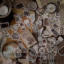 Ta Merry Scrapbook Accessories Scrapbooking Supplies,46Pcs Laptop Vintage Mini Stickers Aesthetic for Adults，Journaling Supplies Aesthetic Stickers for Scrapbooking,Card Making,Journal(Rococo Scenery