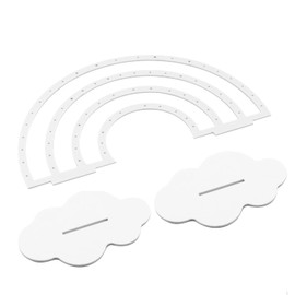 Jewellery Stand, Earring Stand, Earring Stand, Acrylic Rainbow Holder Organiser with 66 Hanging Holes for 33 Pairs of Earrings, for Dressing Table, Storage, Jewellery Display (White)