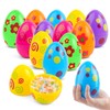 Easter Eggs for Filling, Plastic, Pack of 12, Coloured Printed
