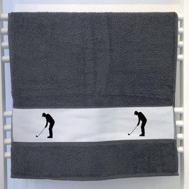 Huuraa Handtuch Golf Silhouette Geschenk 50x100cm Graphite Baumwolle Golf Präsent