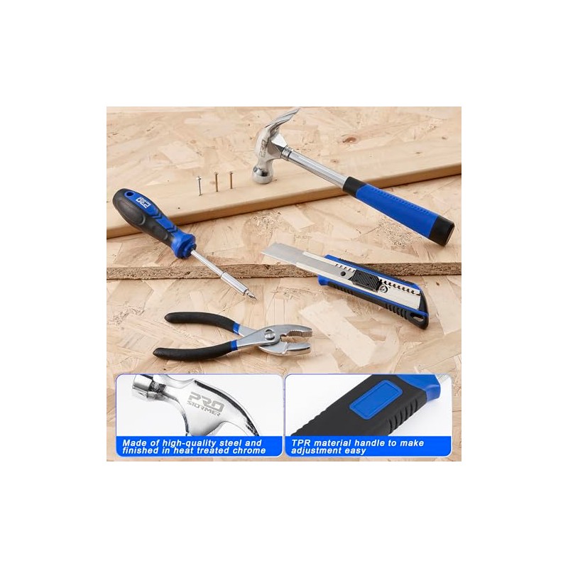 Prostormer 93-Piece Tool Kit, Basic Household Repair Tool Set with