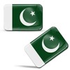 SkinoEu® 2 x 3D Sticker Pakistan Flag F 203