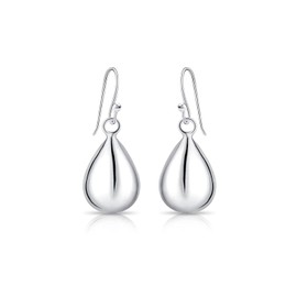 DTPSilver - 925 Sterling Silver Teardrop Dangling Earrings