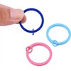 20 Pcs 30mm Multi-Colored Metal Flat Split Keyrings Keychain Rings