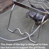 CAMPINGMOON Campfire Trivet Pot Stand Folding 304 Stainless Steel Two