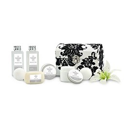 Römer Wellness White Tea Gift Set 8 Pieces 140ml Shower Gel 140ml Bubble Bath 60ml Exfoliating 60ml Body Lotion 2 x 40g Fizzer 45g Soap + Beautiful Case White Tea Approx 16 x 11 x 18cm