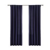 Brooklyn Loom Solid Cotton Percale Navy 50x96 Window Curtain Pair,