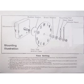 Quartz Clock Movement - High Torque - Short Shaft 1/4" Dial Thickness