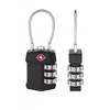 TSA Wire Combination Password Lock for Luggage & Lockers TSA Wire Combination Lock - Silver 2ea