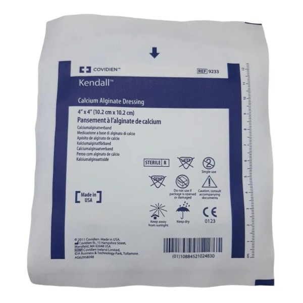 Kendall Apósito Alginato De Calcio 10x10cm 5 Piezas Ref 9233