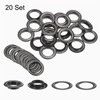 sourcing map 20Set Grommets Eyelets with Washers 20mm Metal Eyelets
