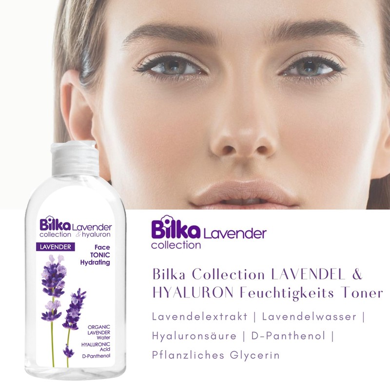 Bilka Collection Lavender & Hyaluronic Moisturising Face Toner 200ml