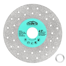 LEKOMESH Rock Slab Grinding Disc - 4.5 inch Glass Cutter Disc, Granite Cutting Blade, Diamond Grinder Wheel for Rock Slab, Stone, Tile, Marble, Granite, Glass Diamond Saw Blades