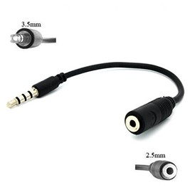 Headphone Adapter 2.5mm to 3.5mm Compatible with Motorola Moto Z4, Earphone Jack Converter Earbud Headset Audio Adaptor Mic Support for Moto Z4 Phone Model
