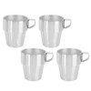300ml Stackable Coffee Cups with Stand Stainless Steel Double Layer