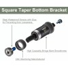 Thinvik 사각 테이퍼 하단 브래킷 - 시마노 BB-UN26/BB-300/BB-100/BB-101과 호환되는 68mm