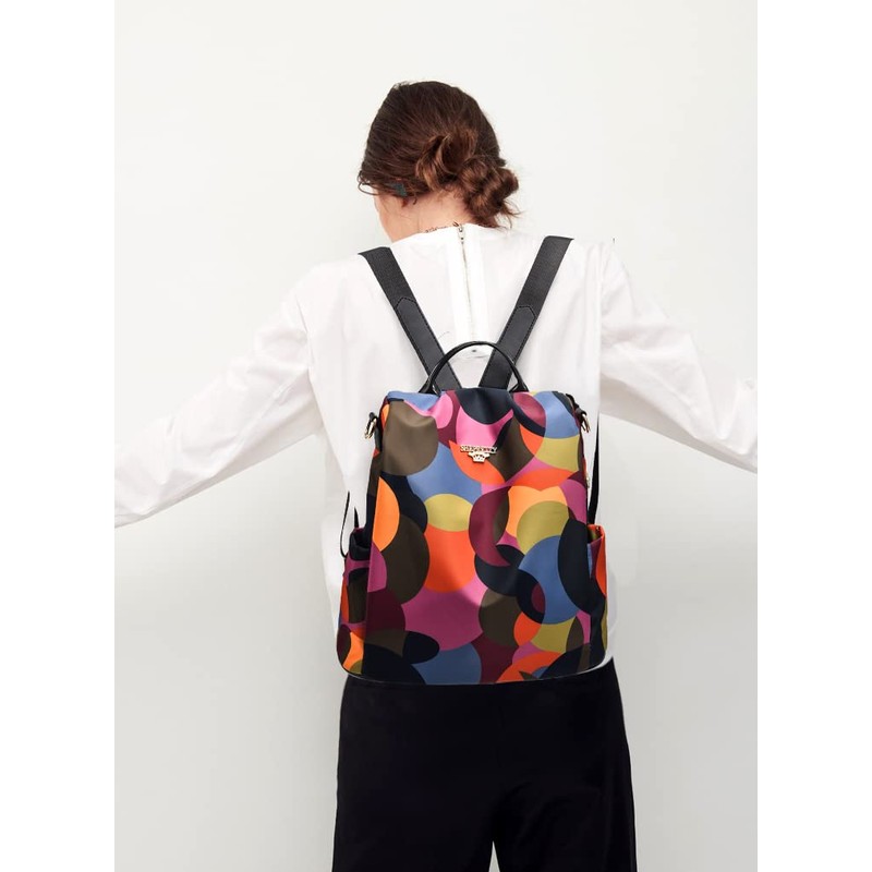 shepretty Women's Anti-Theft Backpack Shoulder Bag School Bag, 4 colourful,