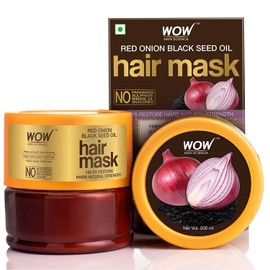 WOW Skin Science Red Onion Black Seed Hair Mask - With Black Seed Oil, Intense Hydration, Improves Hair Strength & Increases Natural Shine - All Hair Types - (200ml)