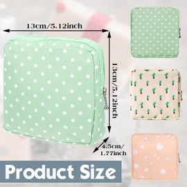 Ymapinc 3Pcs Pad Bags for Period, Sanitary Pad Pouch, Sanitary Napkin Storage Bag, Tampon Holder for Purse, Portable First Period Pouches for Teen Girls Ladies Women