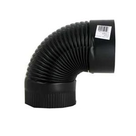 5 inch(s) Diameter 90 Degree 24 Gauge Black Crimped Elbow