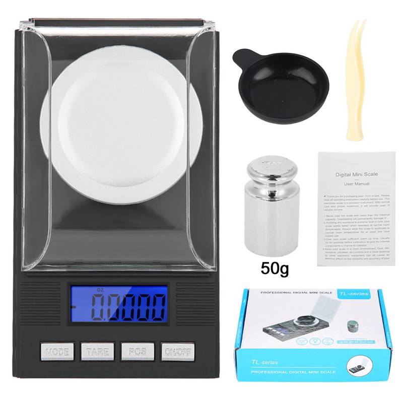 Mini Portable High Accuracy 0.001g Pocket Jewelry Scale with LED