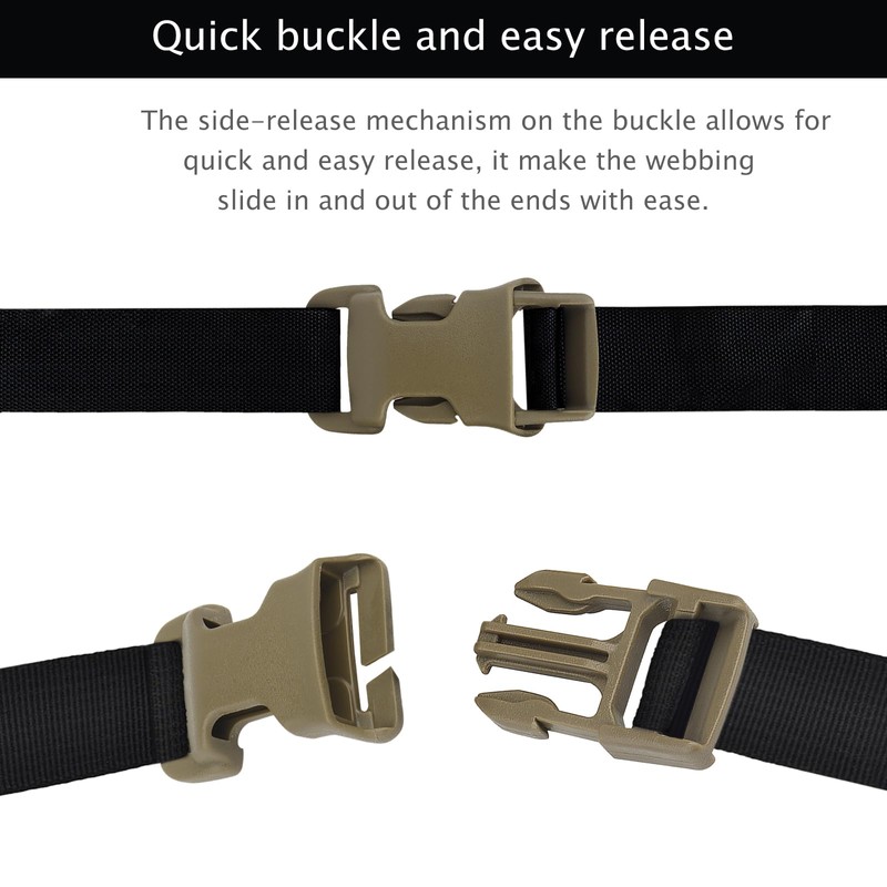 Qavctw 2x 1 Buckle Quick Side Release Buckle for Tactical