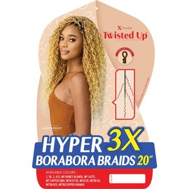 Outre X-Pression Twisted Up - Hyper Borabora Braid 20" 3X (DARK BROWN 2)