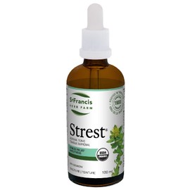 St. Francis Herb Farm Strest® | Herbal Tincture with Ashwagandha | Helps with Stress Relief | Relief Remedy Drops | Certified Organic, Non GMO, Gluten Free, Vegan, Dairy Free (100 ml)