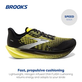 Brooks Men's Hyperion Max D Width Running Shoe (BRK-110390 1D 49994B0 11 (078) Black/Yellow)