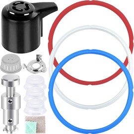 EATBALE Replacement Sealing Ring Steam Release Valve Float Valve Anti-block Cover for Instant Pot Duo 3/5 / 6 QT, Duo Plus 3/6 QT Pressure Cookers Float Valve Gasket Anti-block Cover Bracket