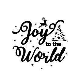 Joy to The World Notebook Home Decor Wall Sticker Reusable Wall Decal for Backdrop Garage Restaurant Mirrors Vinyl 18in