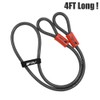 BV Heavy-Duty 4FT Security Cable Lock with Loops - 10mm