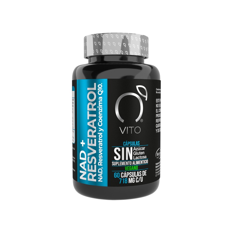 VITO - NAD+ con Resveratrol y Coenzima Q10-60 Cápsulas Veganas