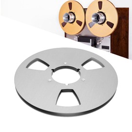 Tape Empty Reel, Stainless Steel Screw 3 Holes 1/4 10.5 Inch Empty Rewind Spool for Spool Tape Recorder (Silver)