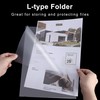 Hotyin 30Pcs A4 Cut Flush Folders, Plastic Clear Document Folders,