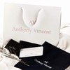 Anthony Vincent Regalo Moda 3 Hilos Blanco Gris Negro Collar