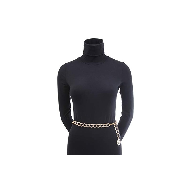 collezione alessandro Kora Simple Chain Link Belt with Coin End,