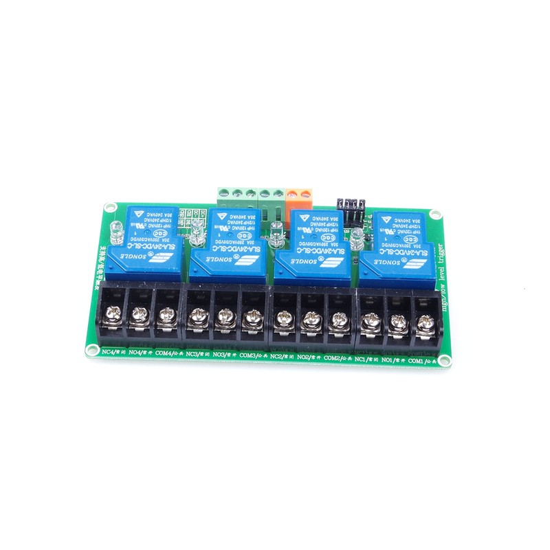KNACRO 4-Channel DC 24V Relay Module High/Low Level Triggering Optocoupler