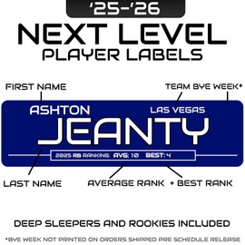 Fantasy Football Draft Board 2025-2026 - Backside Beauty [14 Team x 20 Round]