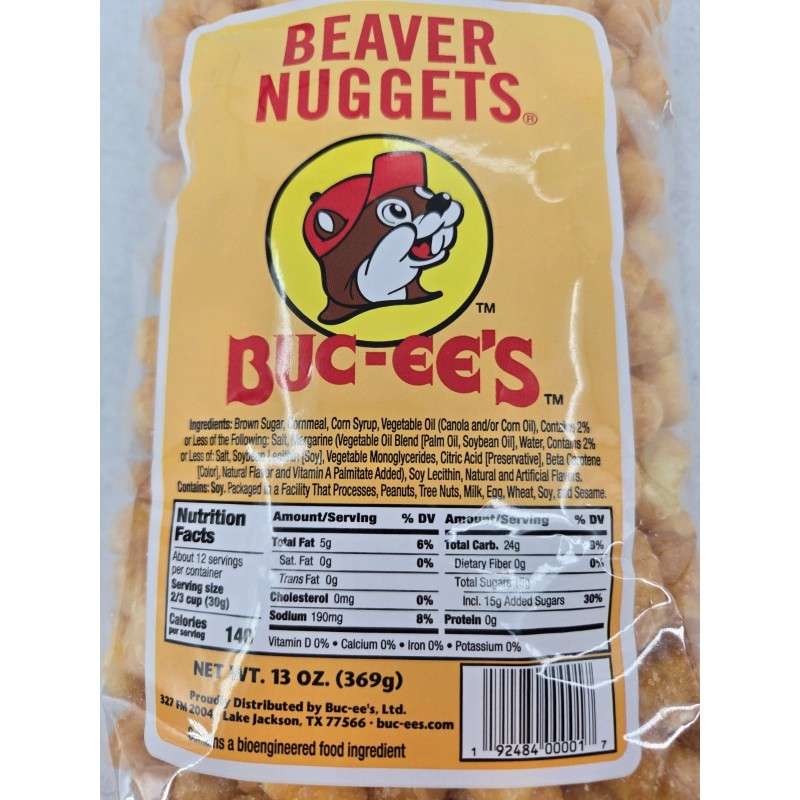 BUC-EES Beaver Nuggets Sweet Corn Puff Snacks Texas Bucee’s Buc-ee’s