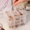 렌즈 수납 정리 케이스 다층 손잡이 18킨 Lens Storage Case
