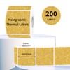 Square Thermal Labels Stickers 2" x 2", Holographic Thermal Stickers