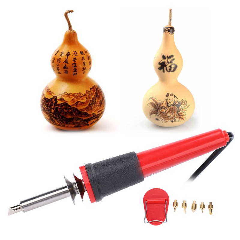 Electric Soldering Iron Set Wood Burning Pen Engraving Carving Pyrography