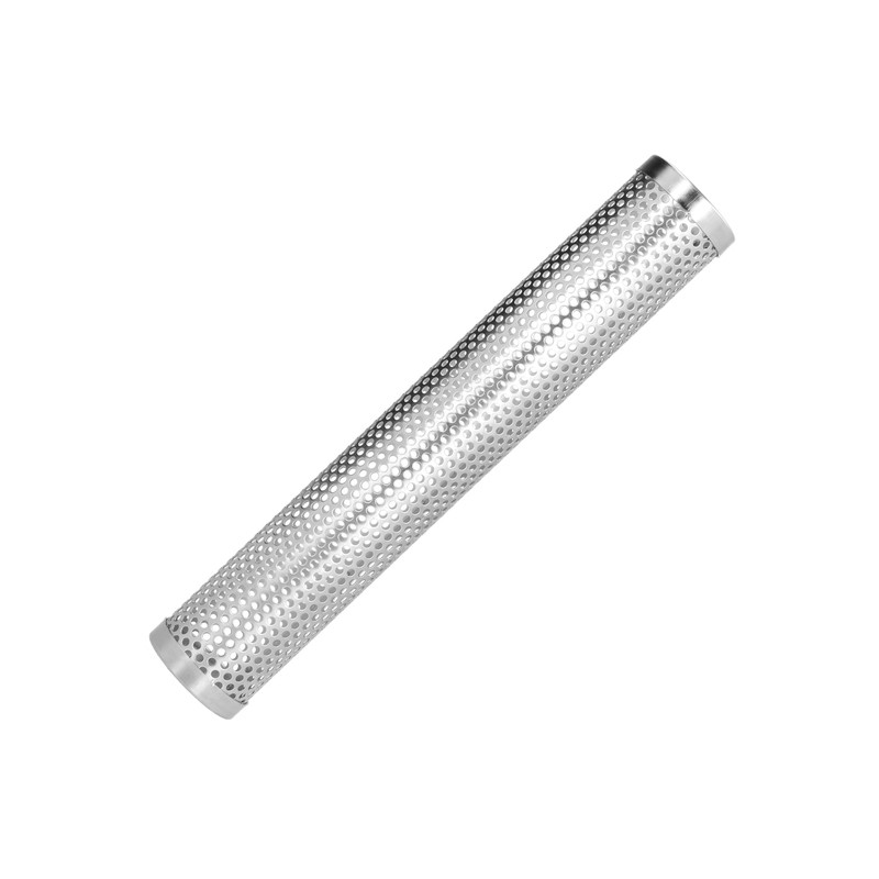 Smoker Box Cylindrical Detachable Large Capacity Fruit Wood BBQ Pellet