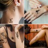 Acevegue 50 Sheets Fake Tattoos for Women, Temporary Tattoos with